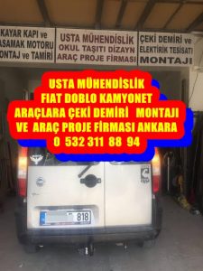 FIAT DOBLO KAMYONET ARAÇLARA ÇEKİ DEMİRİ TAKMA MONTAJI VE ARAÇ PROJE FİRMASI ANKARA USTA MÜHENDİSLİK 05323118894