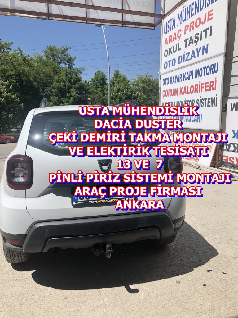 DACİA DUSTER ARAÇLARA ÇEKİ DEMİRİ TAKMA MONTAJI VE ARAÇ PROJE FİRMASI USTA MÜHENDİSLİK ANKARA 05323118894