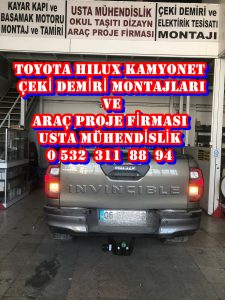 toyota hılux Çeki demiri montaj ve araç proje firmasıusta mühendislik ankara
