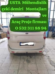 FORD transit custom araç çeki demiri  takma MONTAJI  maliyti fiyatı araç projesi ankara usta mühendislik 