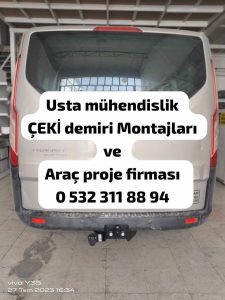 FORD transit custom araç çeki demiri  takma MONTAJI  maliyti fiyatı araç projesi ankara usta mühendislik 