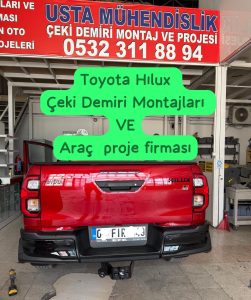 Toyota Hılux Çeki Demiri takma Montajı ve araç proje firması ankara usta mühendislik ANKARA USTA MÜHENDİSLİK 05323118894