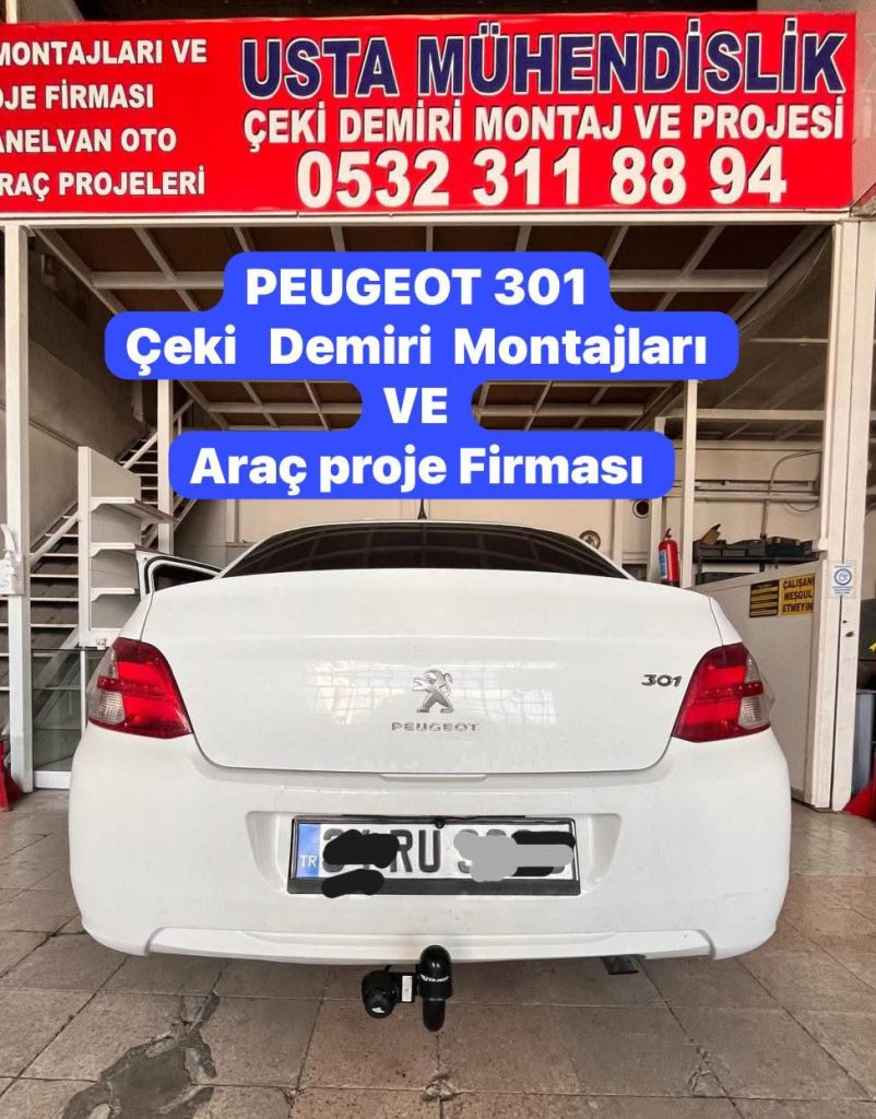 PEUGEOT 301 çeki demiri montajı ve araç proje ankara USTA MÜHENDİSLİK ANKARA DA