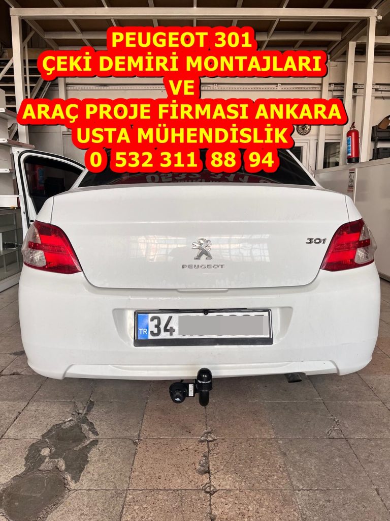 PEUGEOT 301 çeki demiri montajı ve araç proje ankara USTA MÜHENDİSLİK ANKARA DA